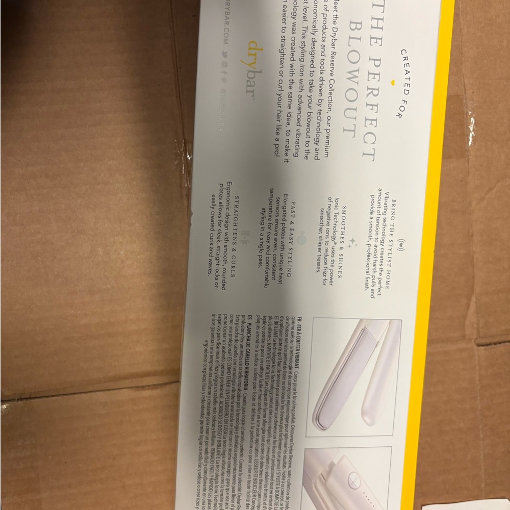 NWT- Drybar flat iron reserve- vibrating styling iron - Picture 2 of 2